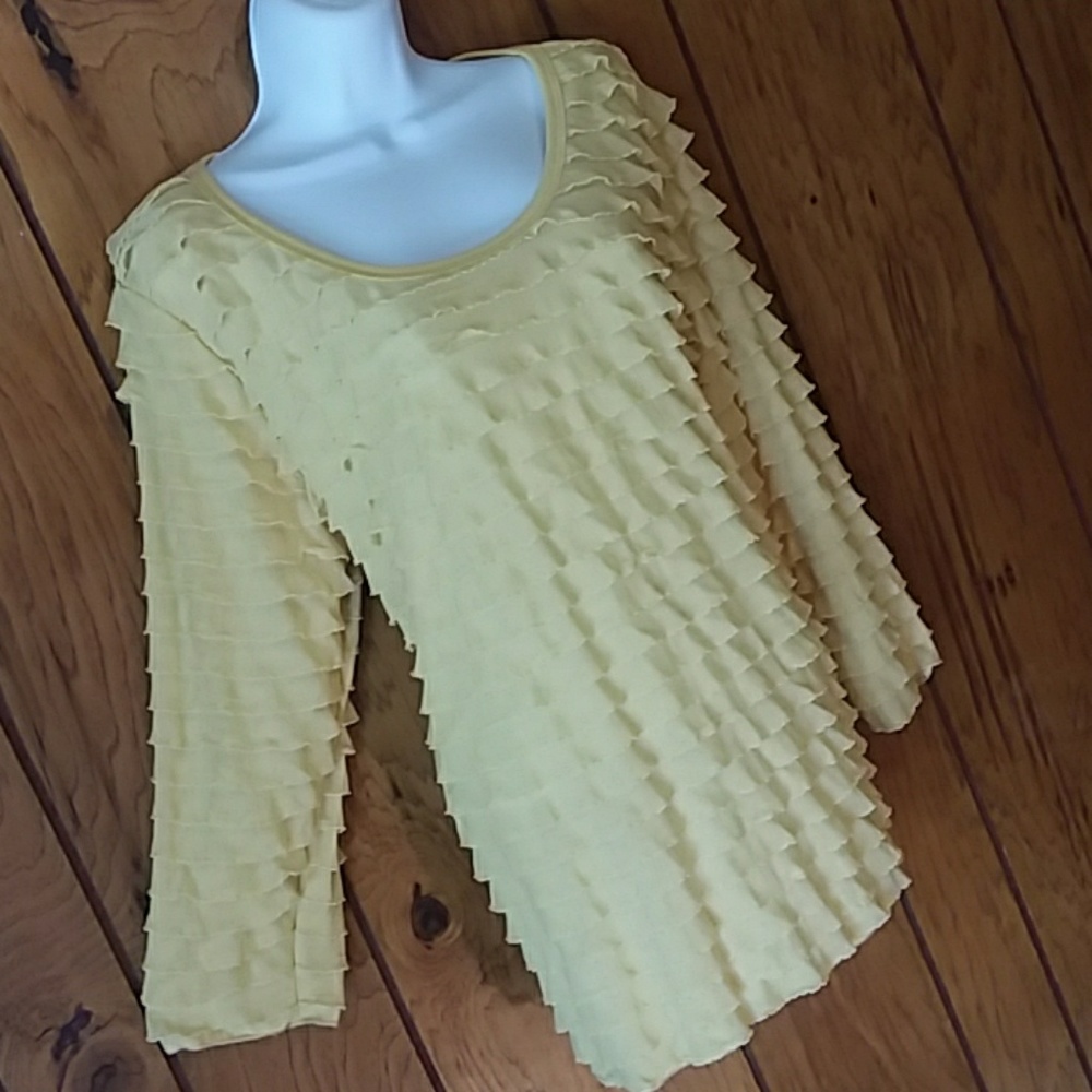 Yellow Ruffled Blouse NWT